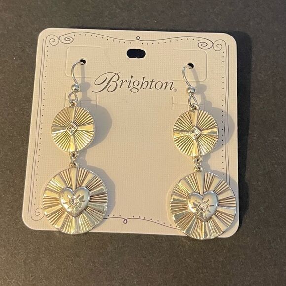 Brighton Celeste Double Drop French Wire Earrings NWT - Picture 3 of 5